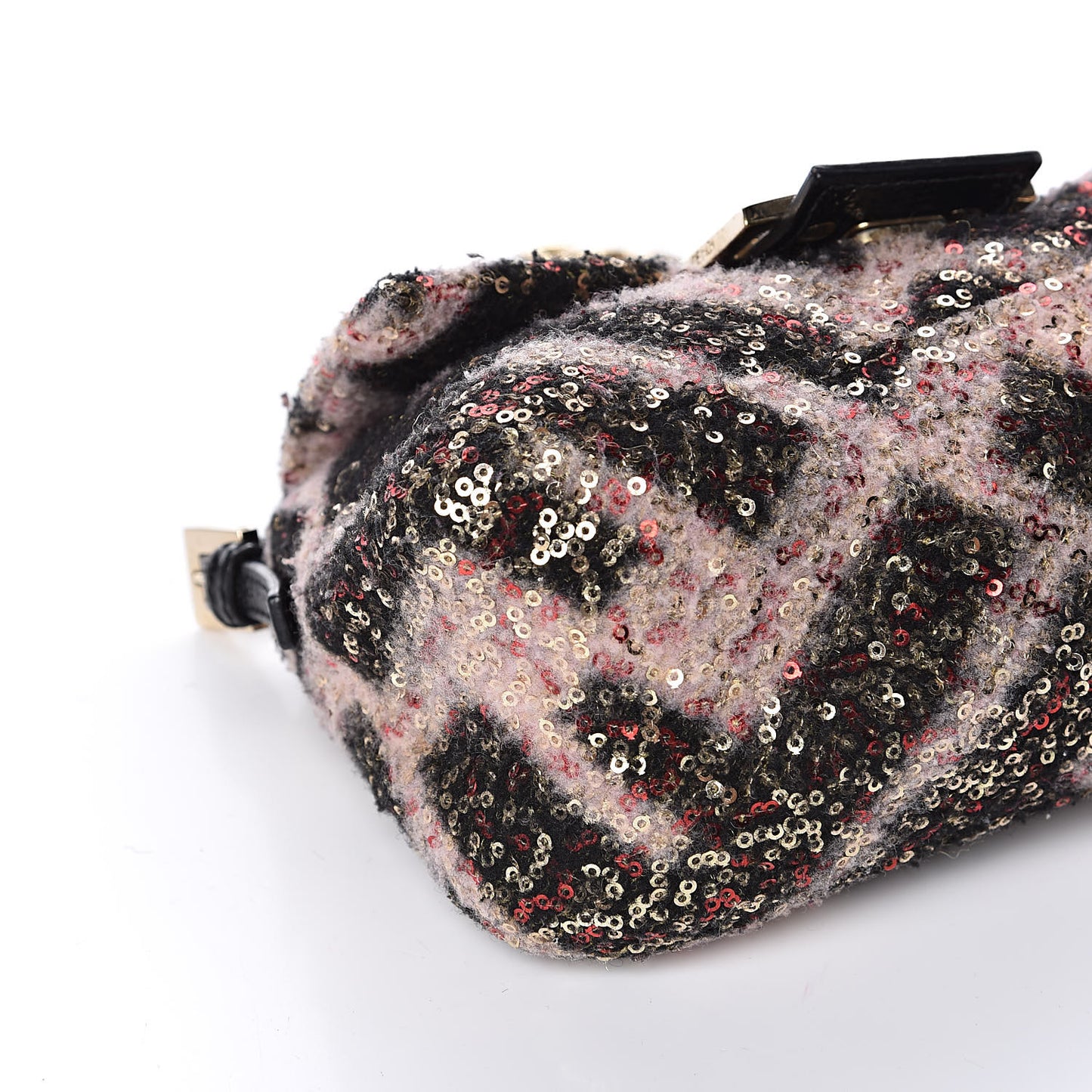 Wool Sequin Macro FF Diagonal Mini Mama Baguette