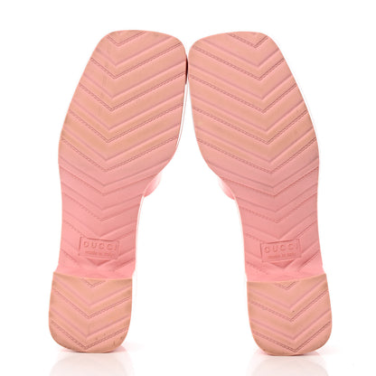 Gucci Rubber Gucci Logo Womens Platform 20/60mm Slide Sandals 36 Wild Rose 5 of 8