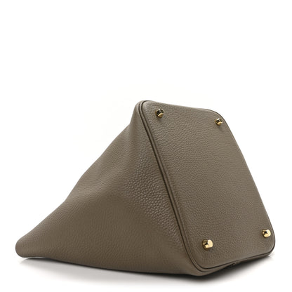 Hermes Taurillon Clemence Picotin Lock 22 MM Etoupe 4 of 10