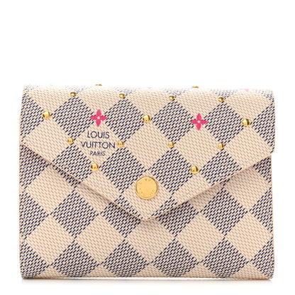 Louis Vuitton Damier Azur Studded Victorine Wallet 1 of 7