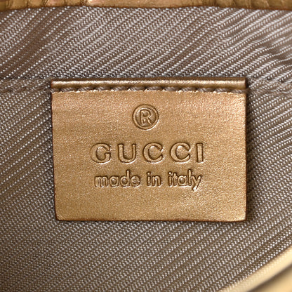 Gucci Denim Monogram Pochette Gold 7 of 8