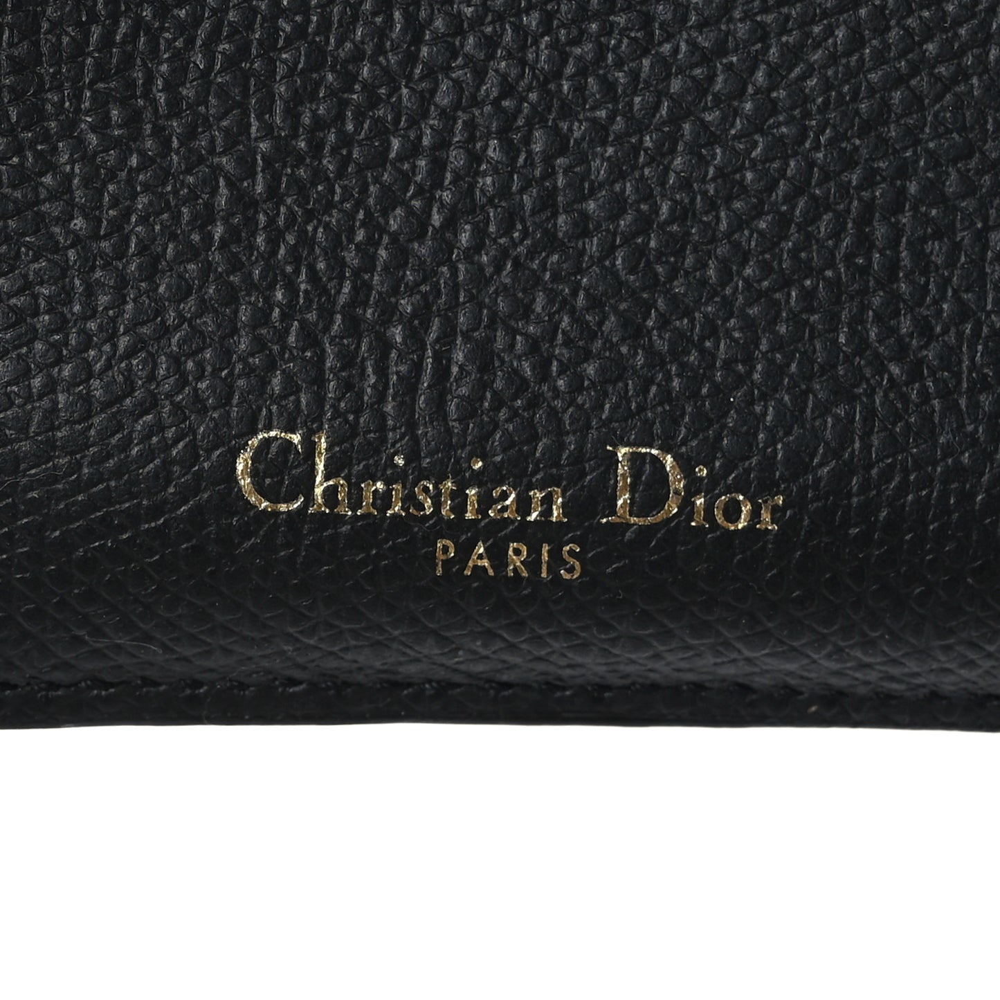 Grained Calfskin Cannage Diorama Wallet Black