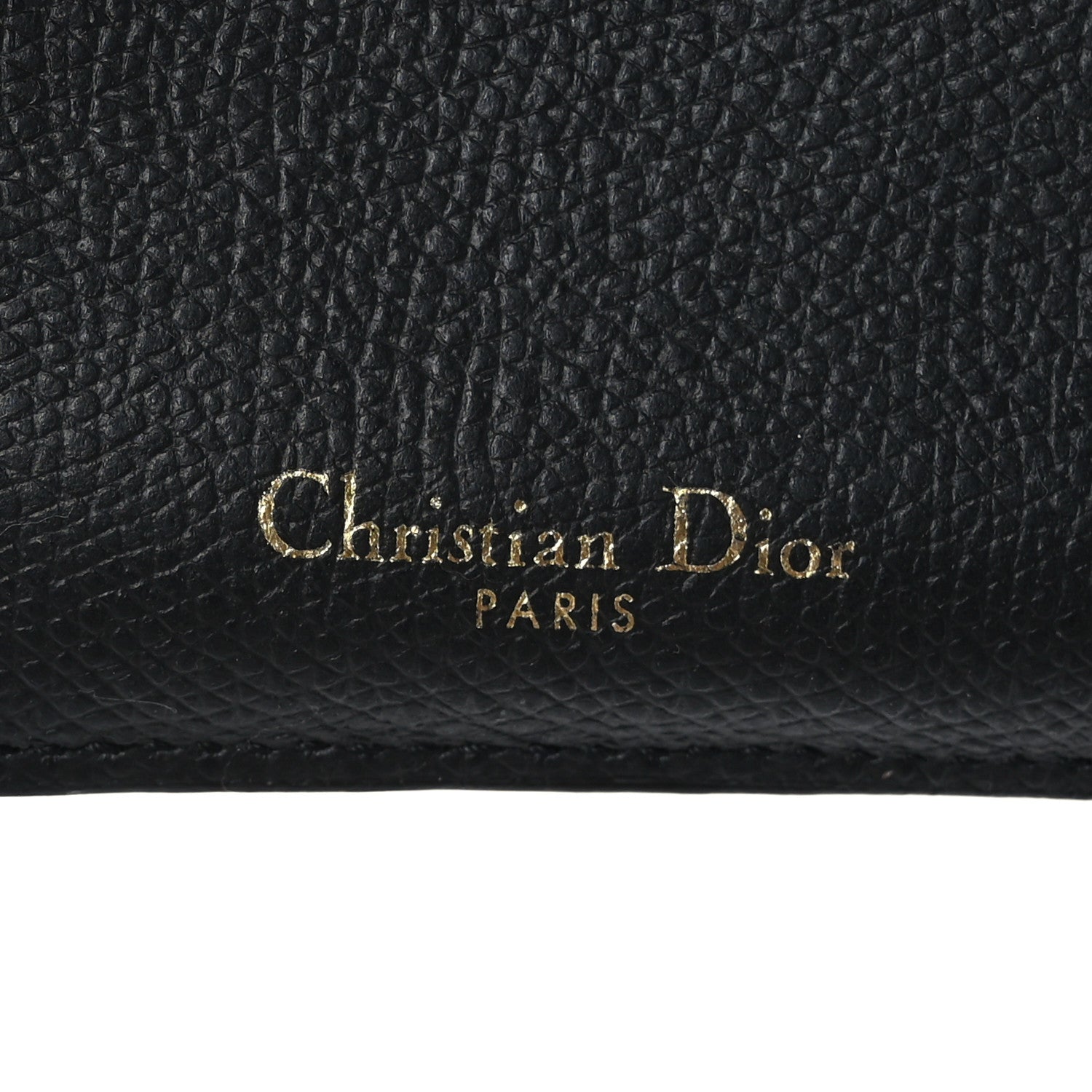Christian Dior Grained Calfskin Cannage Diorama Wallet Black 6 of 6
