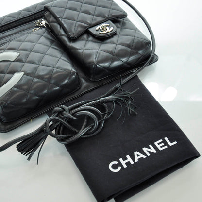 Chanel Calfskin Quilted Cambon Multipocket Shoulder Bag Black 7 of 12