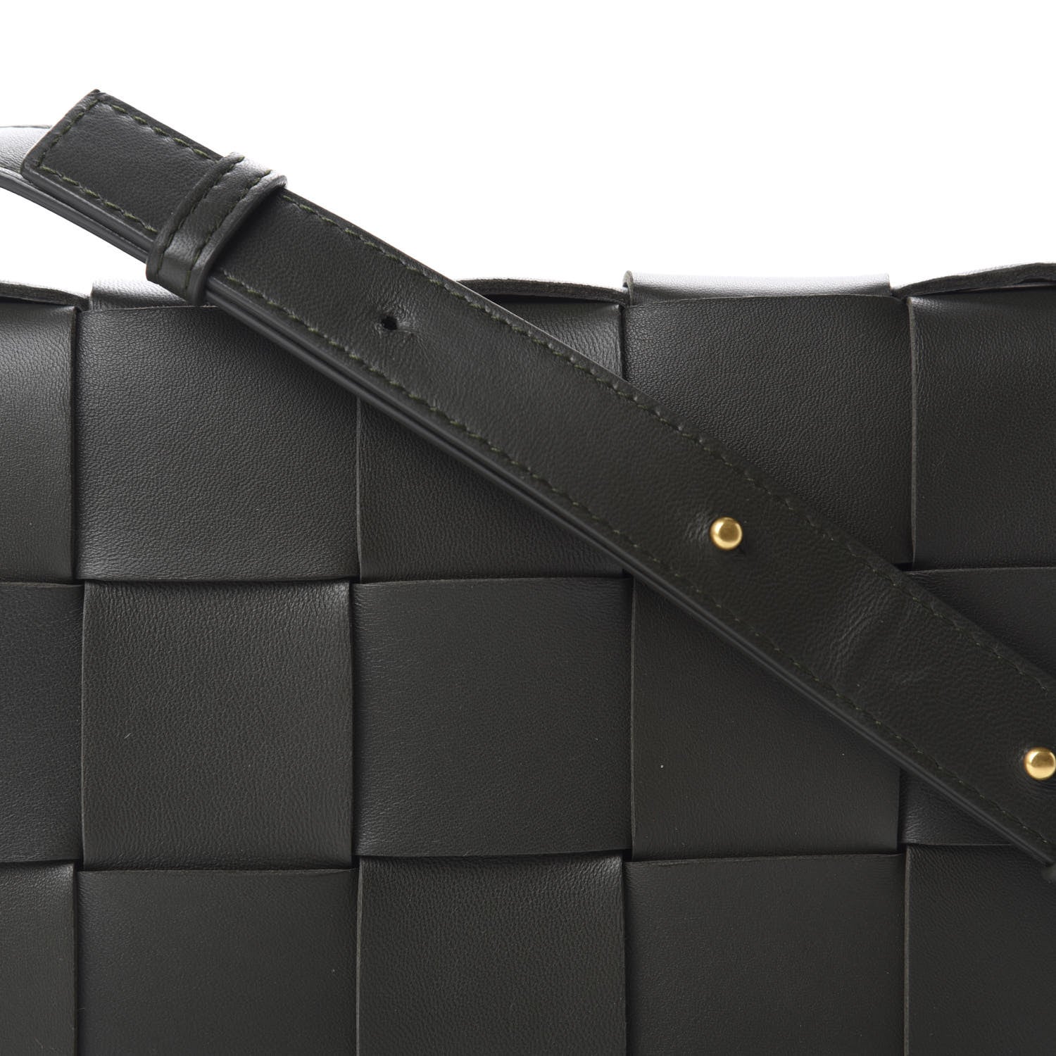Bottega Veneta Lambskin Maxi Intrecciato Cassette Crossbody Bag Camping 9 of 9