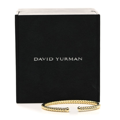David Yurman 18K Yellow Gold 4mm Cablespira Bracelet 5 of 5