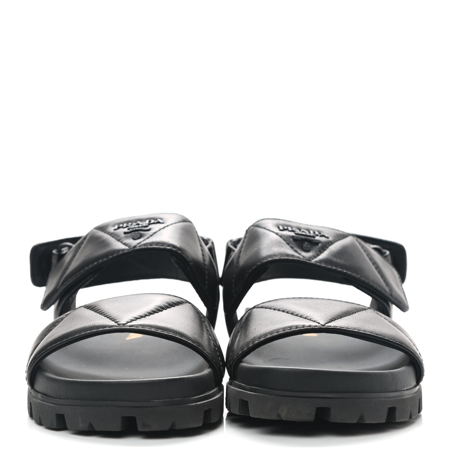 Nappa Logo Quilted 20mm Sport Sandals 36 Black