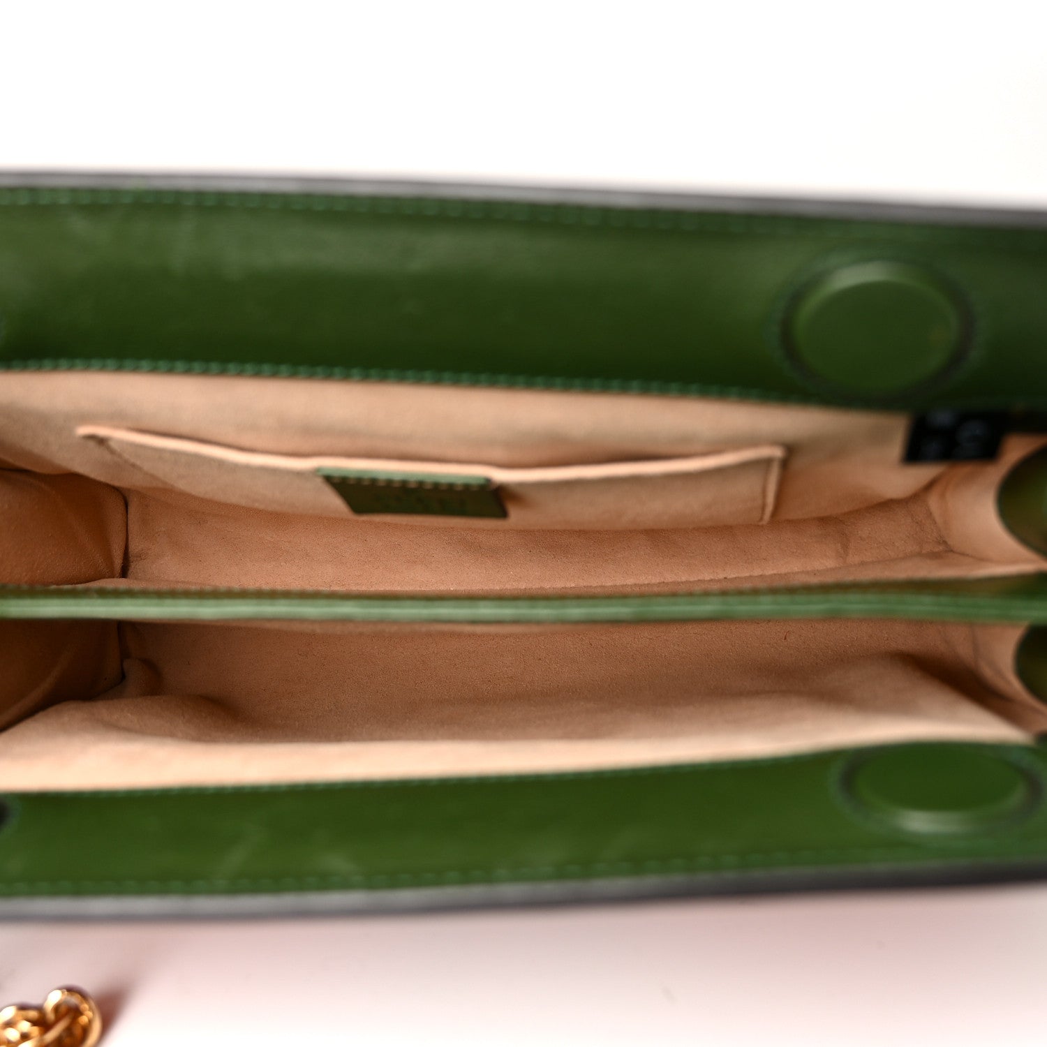 Gucci Suede Calfskin GG Web Small Ophidia Chain Shoulder Bag Brown Red Green 6 of 14