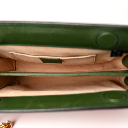 Gucci Suede Calfskin GG Web Small Ophidia Chain Shoulder Bag Brown Red Green 6 of 14