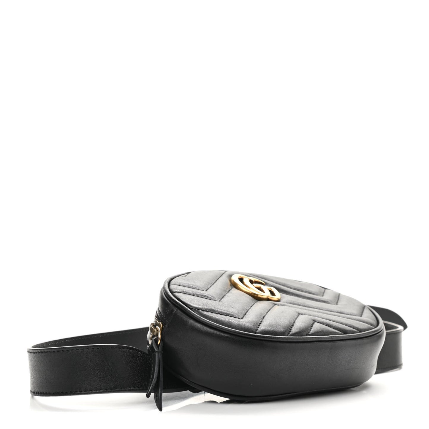 Calfskin Matelasse GG Marmont Belt Bag 85 34 Black