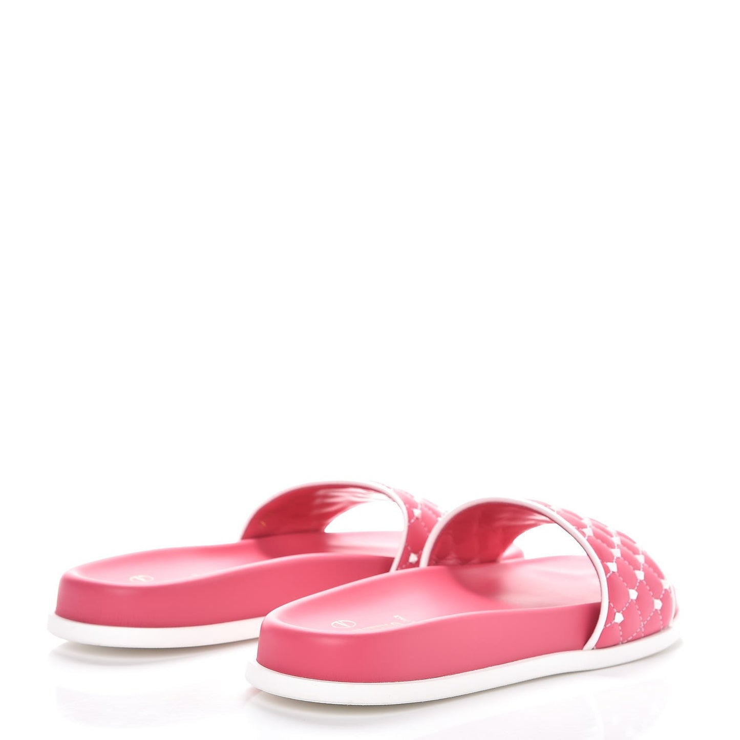Nappa Free Rockstud Spike Slide Sandals 40 Shadow Pink