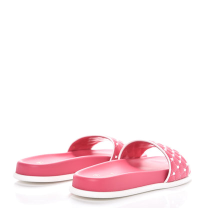 Valentino Garavani Nappa Free Rockstud Spike Slide Sandals 40 Shadow Pink 4 of 9