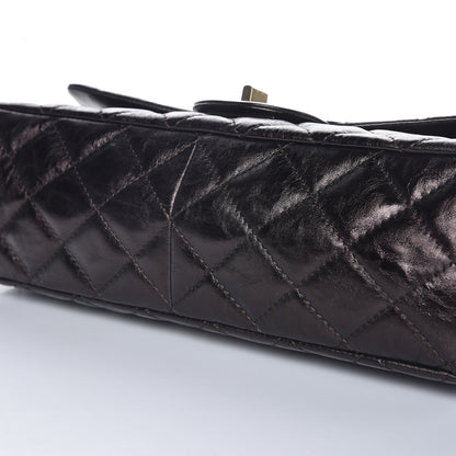 Chanel Glazed Aged Calfskin Quilted 2.55 Reissue 227 Flap Dark Brown 9 of 11