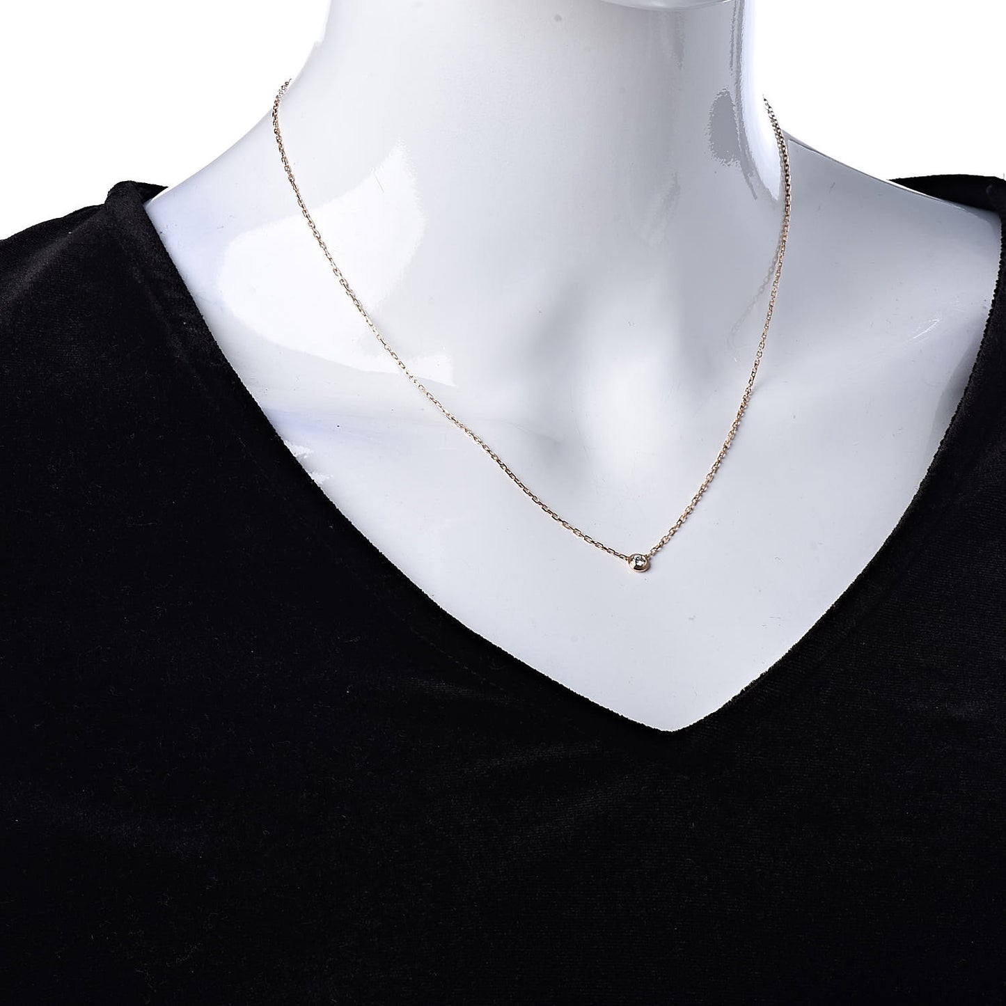 18K Pink Gold Diamond SM D'Amour Pendant Necklace