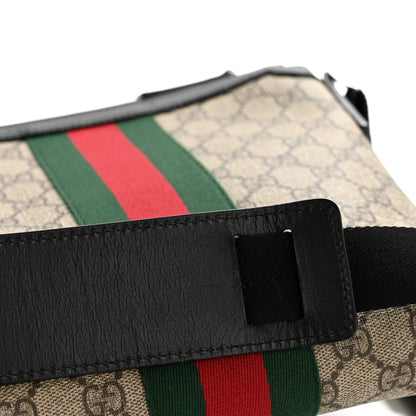 Gucci GG Supreme Monogram Web Messenger Bag Black 13 of 13