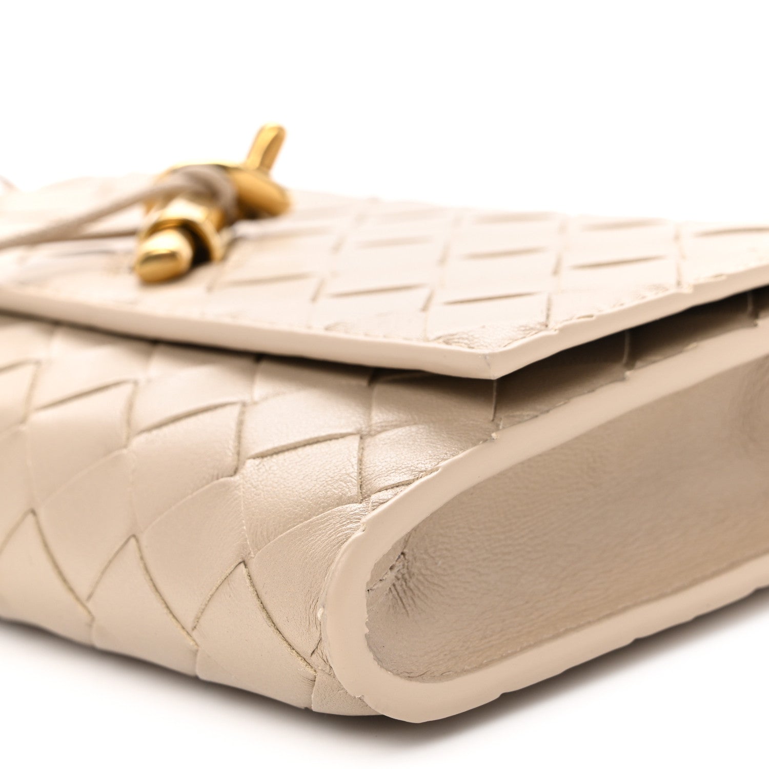 Bottega Veneta Nappa Intrecciato Andiamo Pouch On Strap Ecru 9 of 9
