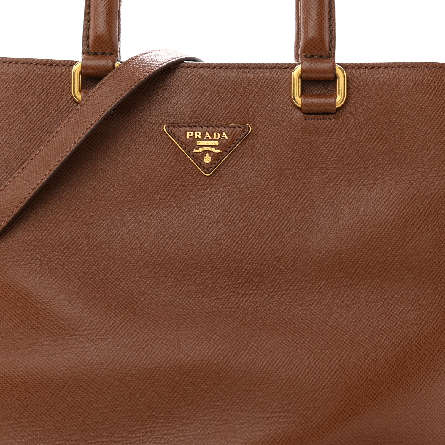 Prada Saffiano Cuir Top Handle Dome Tote Palissandro 8 of 10