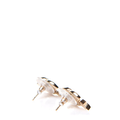 Chanel Crystal CC Starfall Earrings Gold 3 of 5