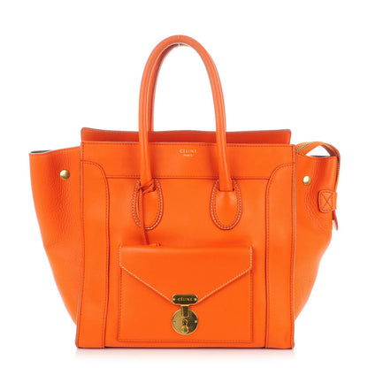 Celine Smooth Calfskin Mini Envelope Luggage Orange 1 of 9