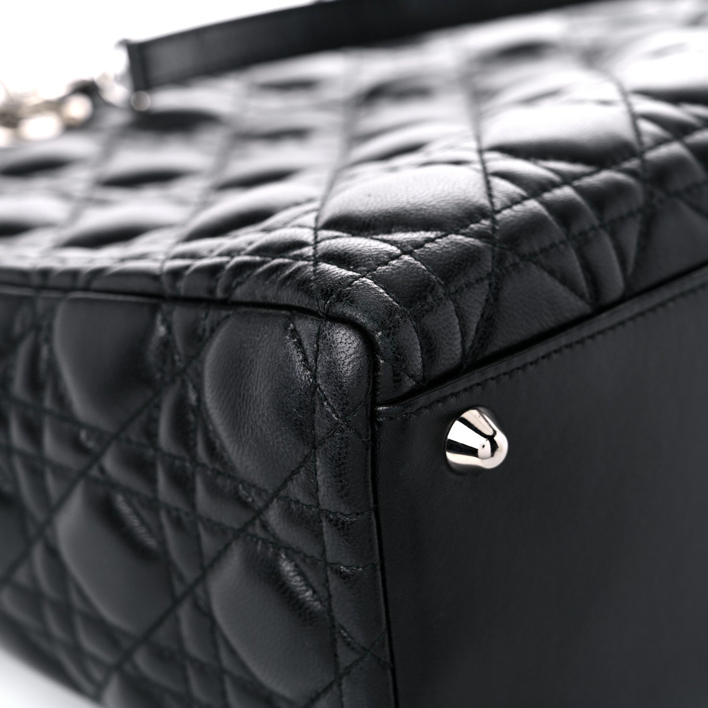 Lambskin Cannage Large Lady Dior Black