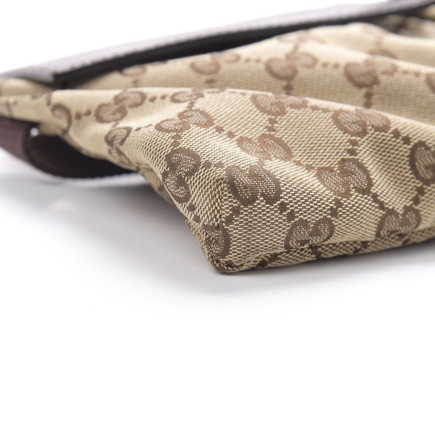 GG Monogram Double Pocket Belt Bag Dark Brown