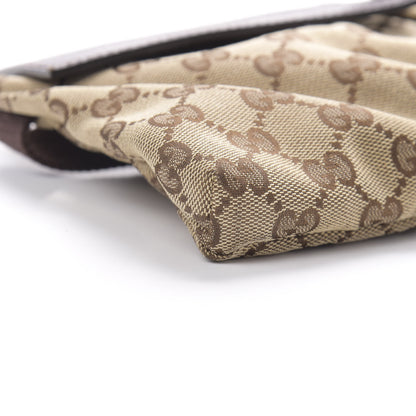 Gucci GG Monogram Double Pocket Belt Bag Dark Brown 9 of 10