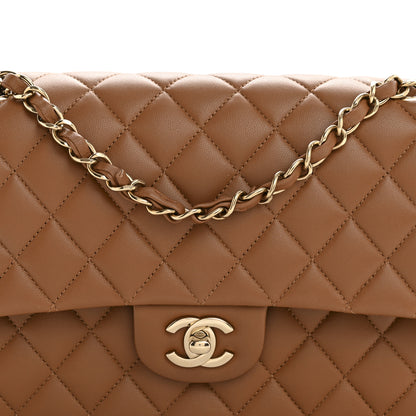 Chanel Lambskin Quilted Medium Double Flap Brown 8 of 11