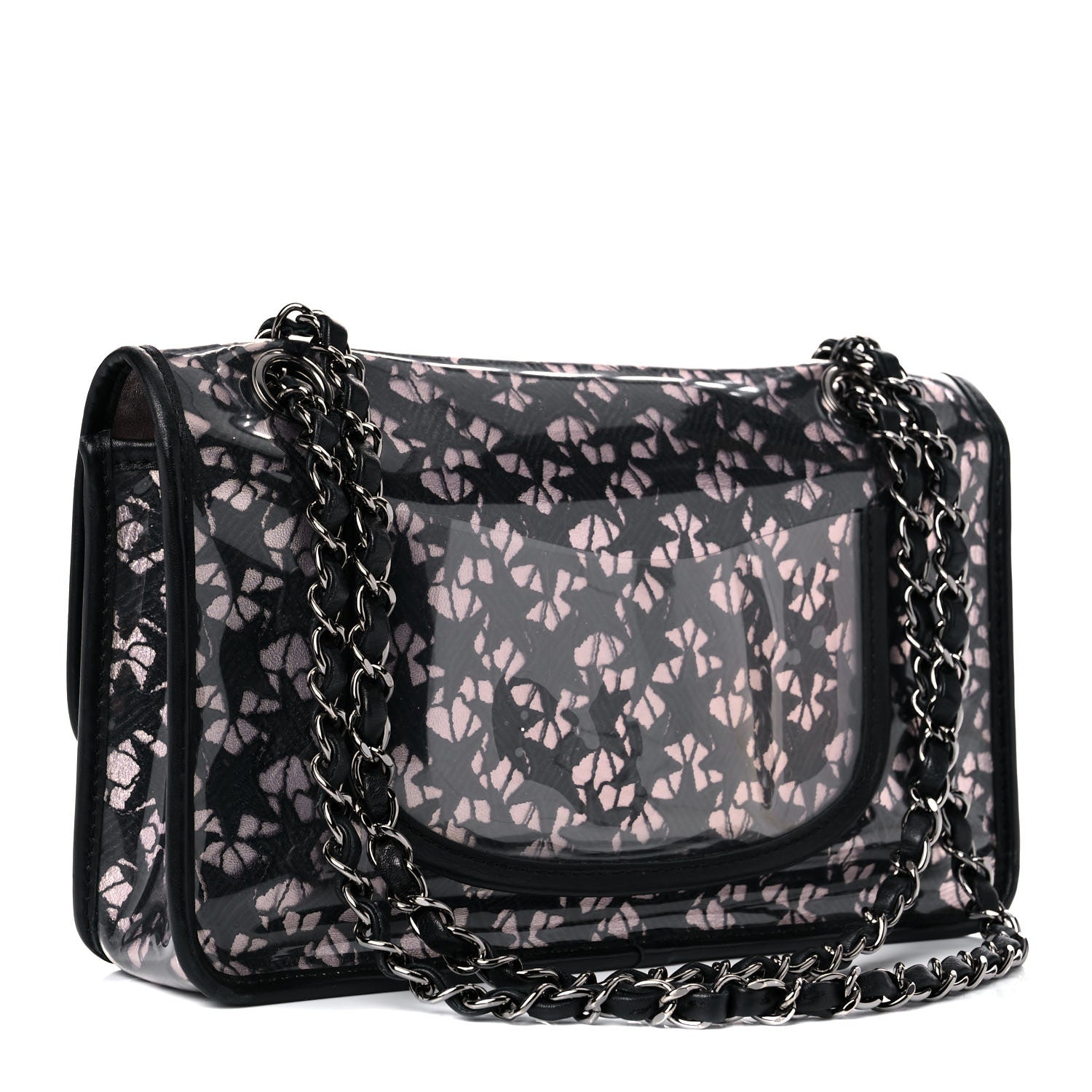 Chanel PVC Star Medium Single Flap Pink Black 3 of 15