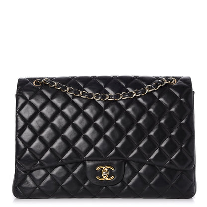 Chanel Lambskin Quilted Maxi Single Flap Black 1 of 8