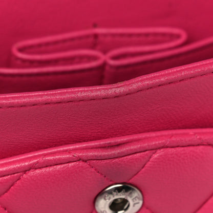 Chanel Lambskin Quilted Medium Double Flap Dark Pink 15 of 22