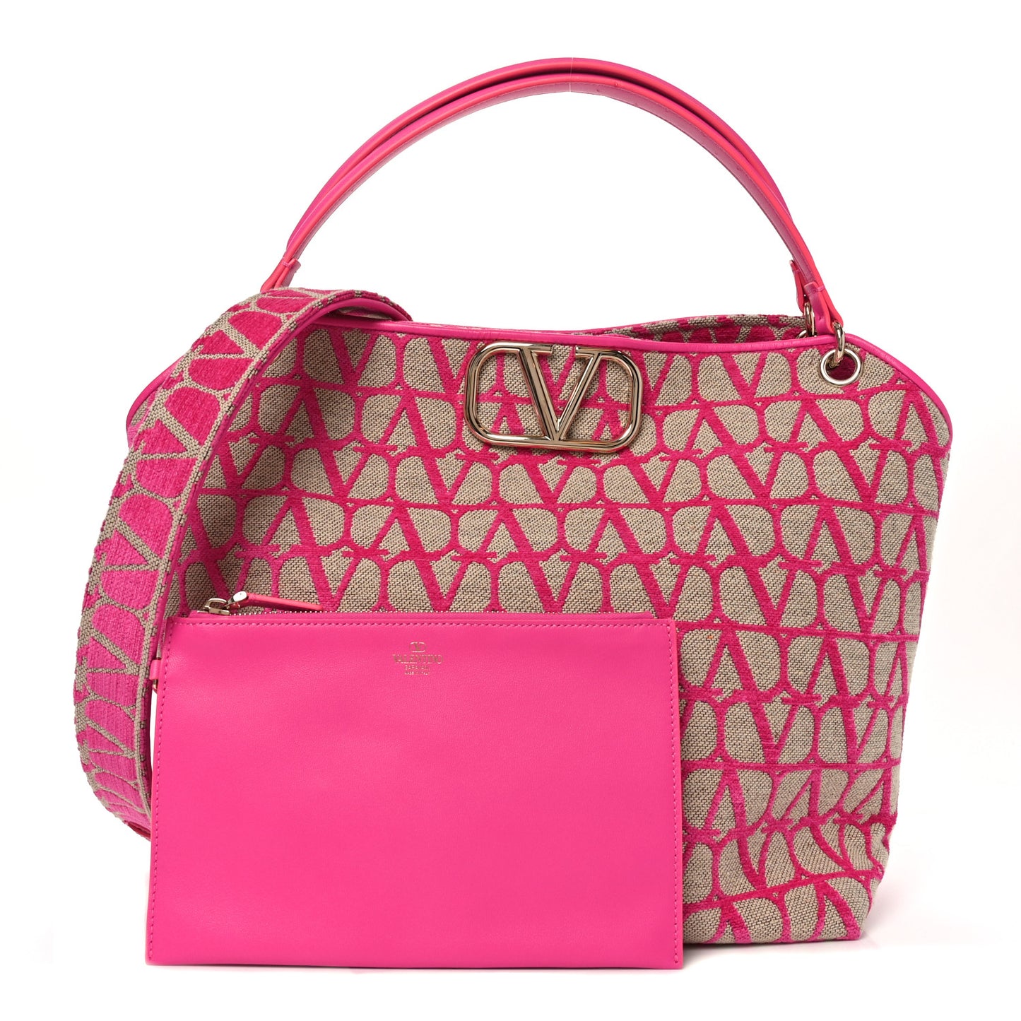 Toile Iconographe Vlogo All In Shopping Bag Natural Pink PP