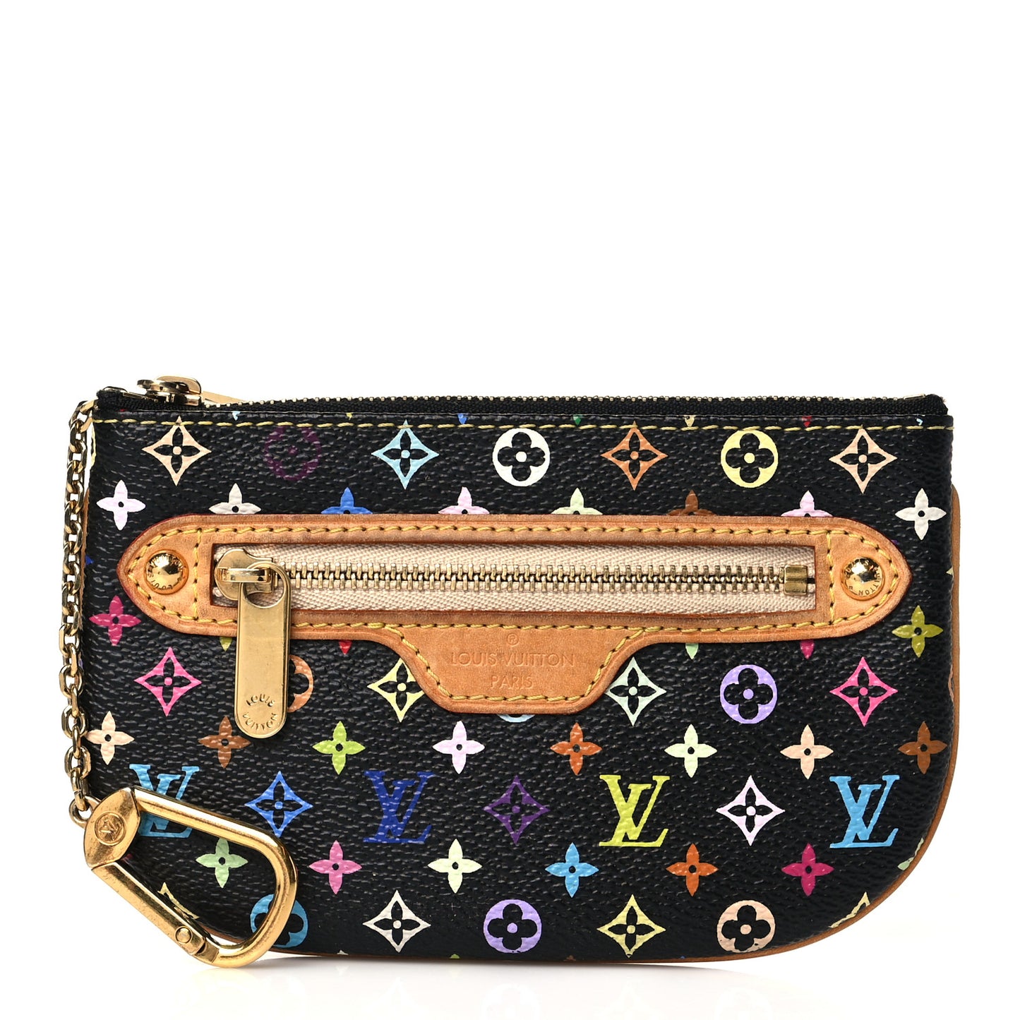 Monogram Multicolor Pochette Plate MM Black