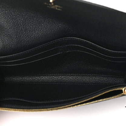 Louis Vuitton Empreinte Monogram Giant Emilie Wallet Black Beige 5 of 7