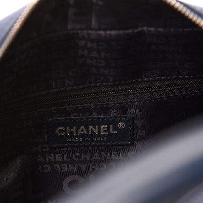 Chanel Canvas Quilted Small Tassel Bowler Blue 8 of 10