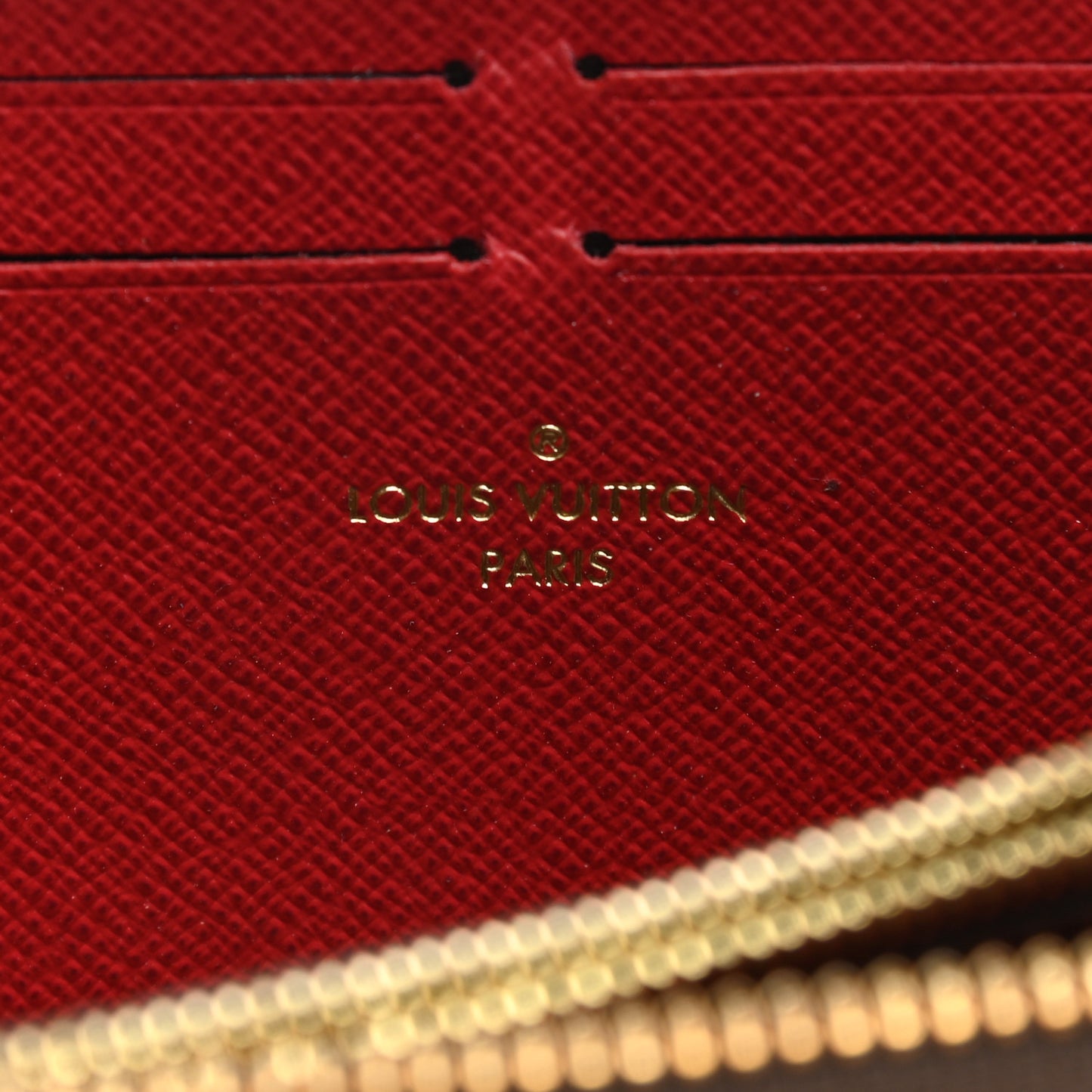 Damier Ebene Clemence Wallet Cherry