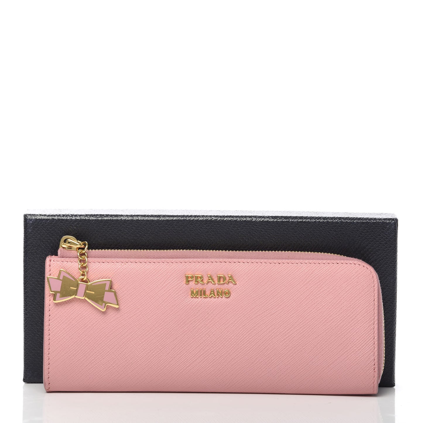 Saffiano Charm Zip Pouch Petalo