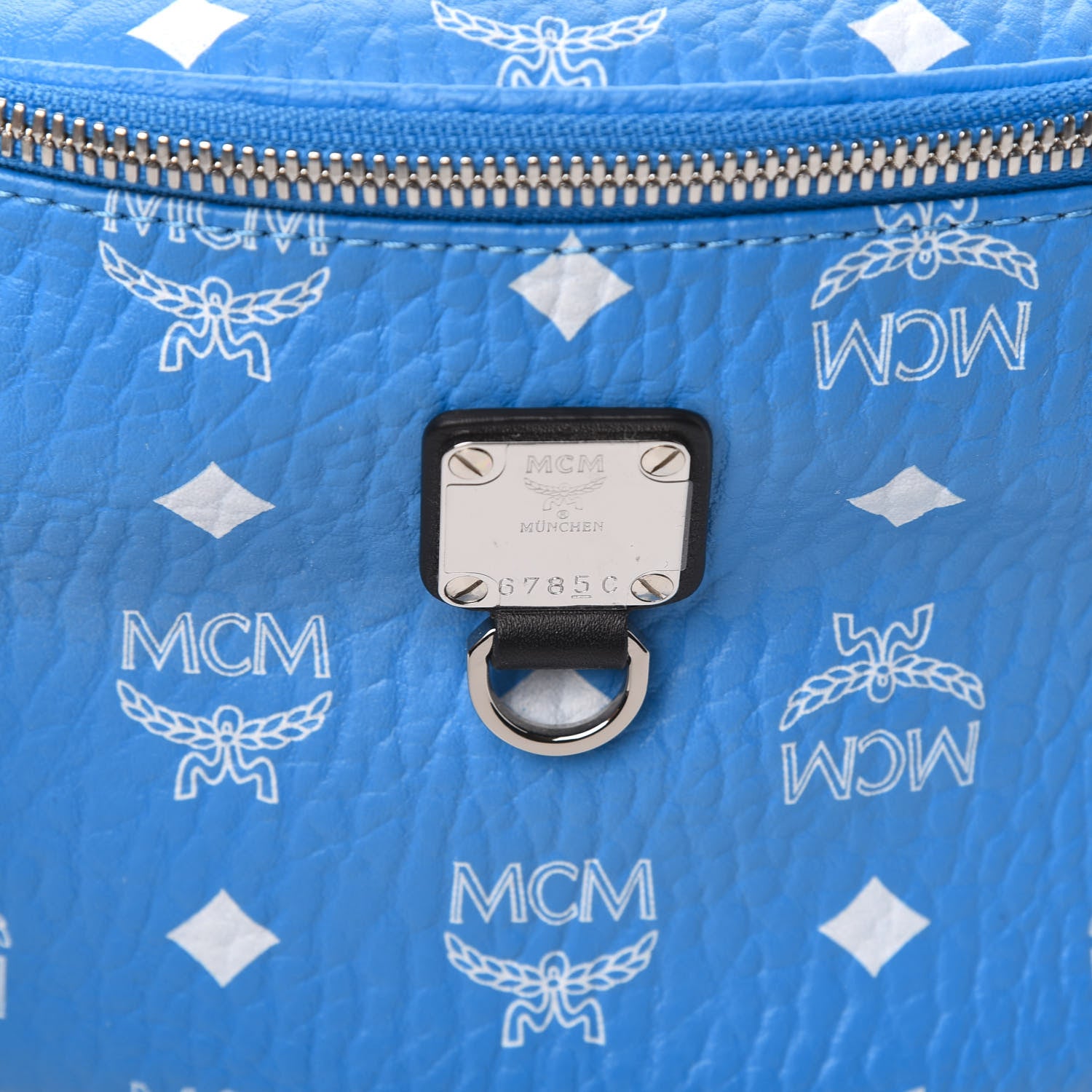 MCM Visetos Medium Fursten Belt Bag Blue 10 of 11
