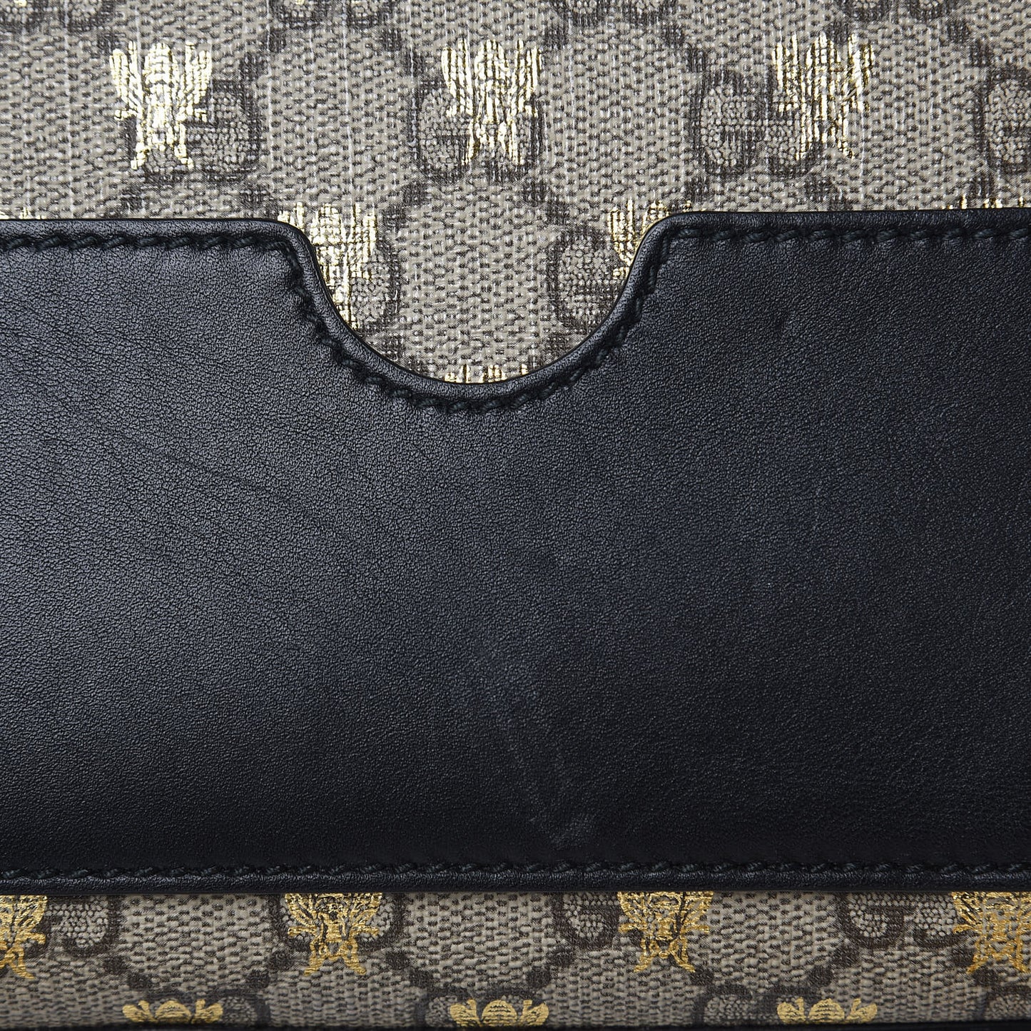 GG Supreme Monogram Bees Small Padlock Shoulder Bag Black