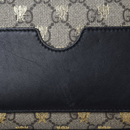 Gucci GG Supreme Monogram Bees Small Padlock Shoulder Bag Black 11 of 14