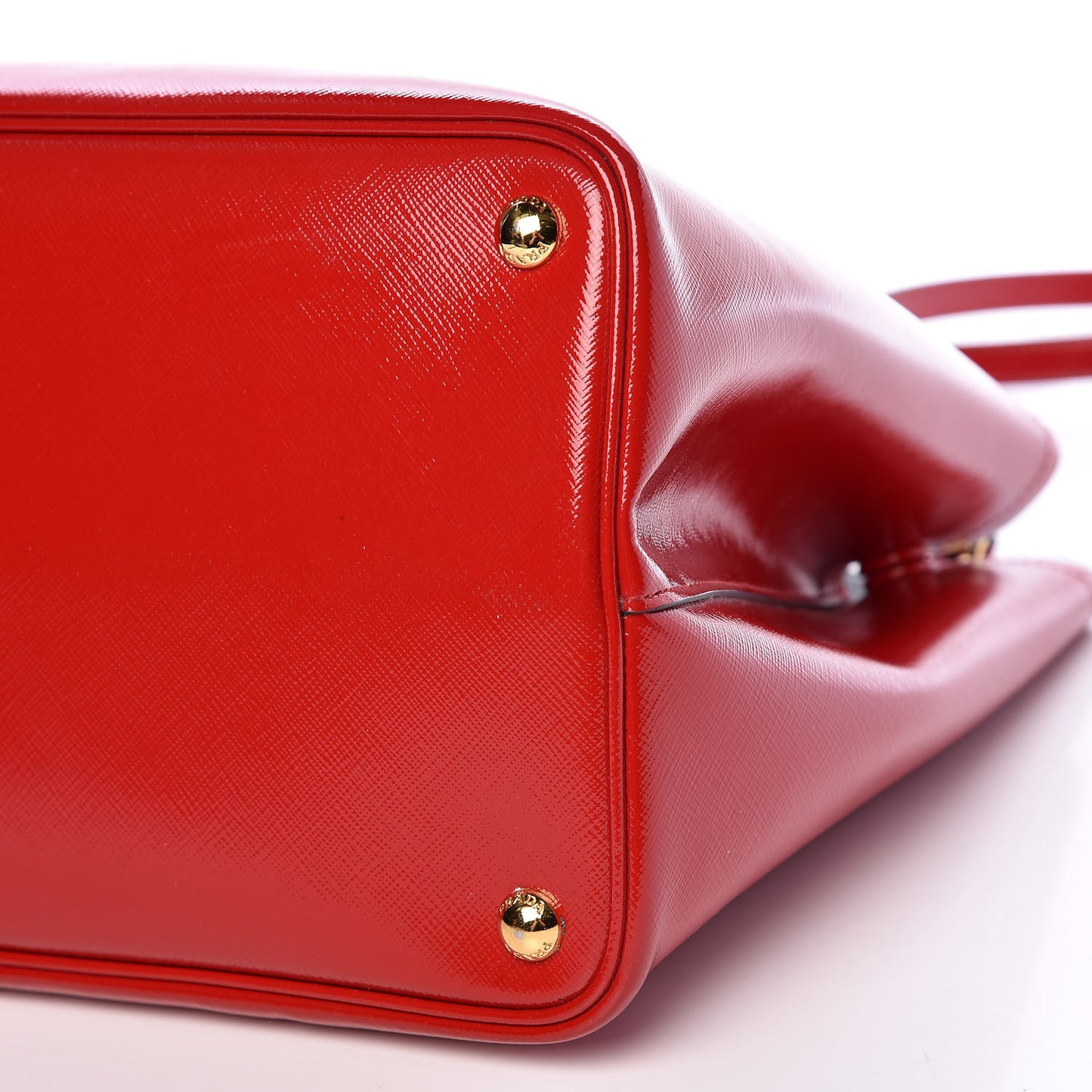 Saffiano Vernice Medium Double Bag Rosso