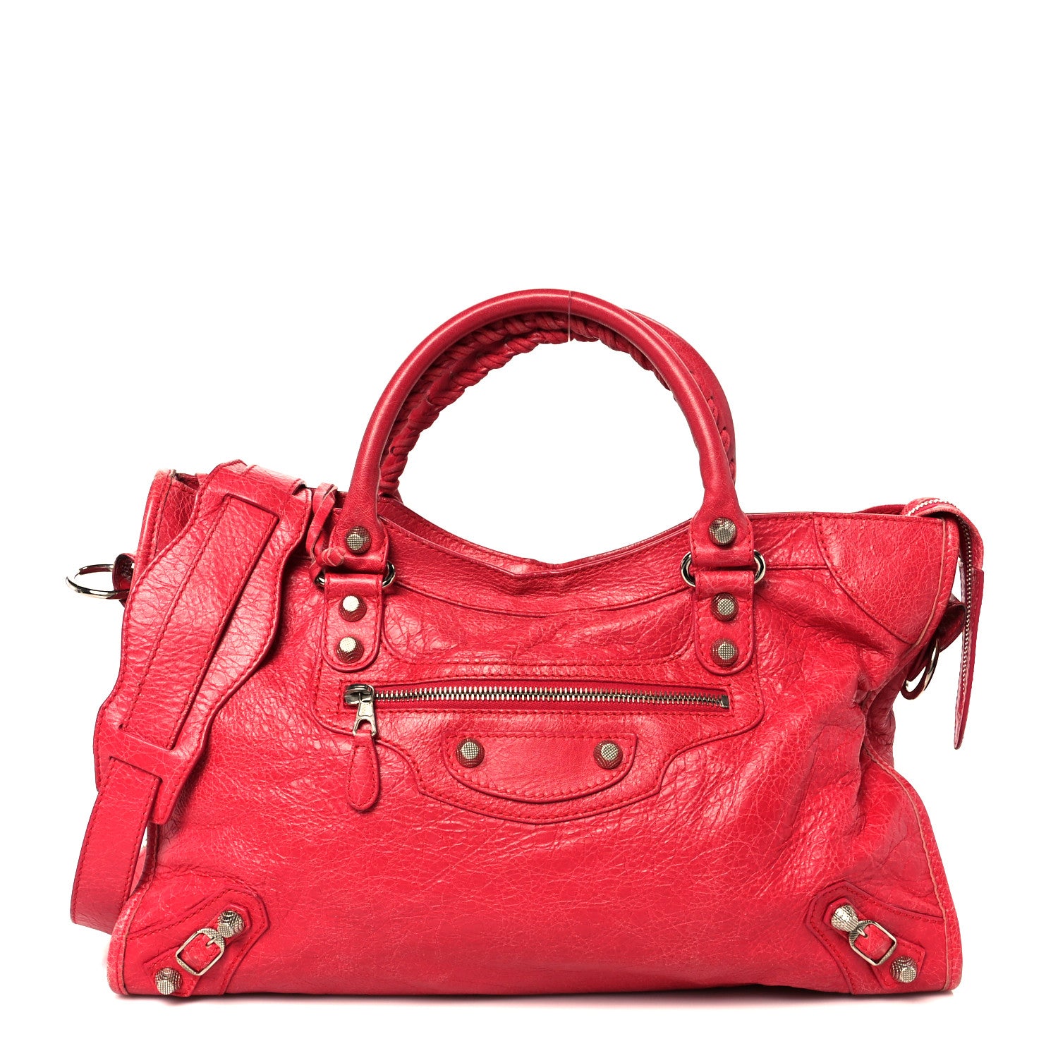 Balenciaga Agneau Giant 12 Silver Hardware City Rose Thulian