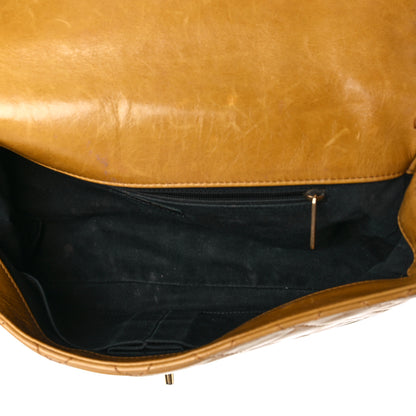 Chanel Glazed Calfskin Castle Rock Medium Flap Yellow 5 of 20