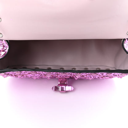 Valentino Garavani Glitter Micro Rockstud Spike Shoulder Bag Water Lilac 4 of 4
