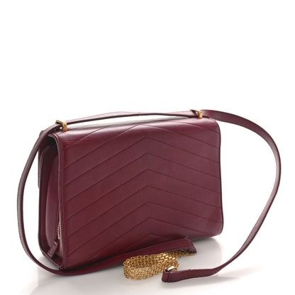 Chanel Calfskin Chevron Quilted Medal Flap Burgundy 3 of 11
