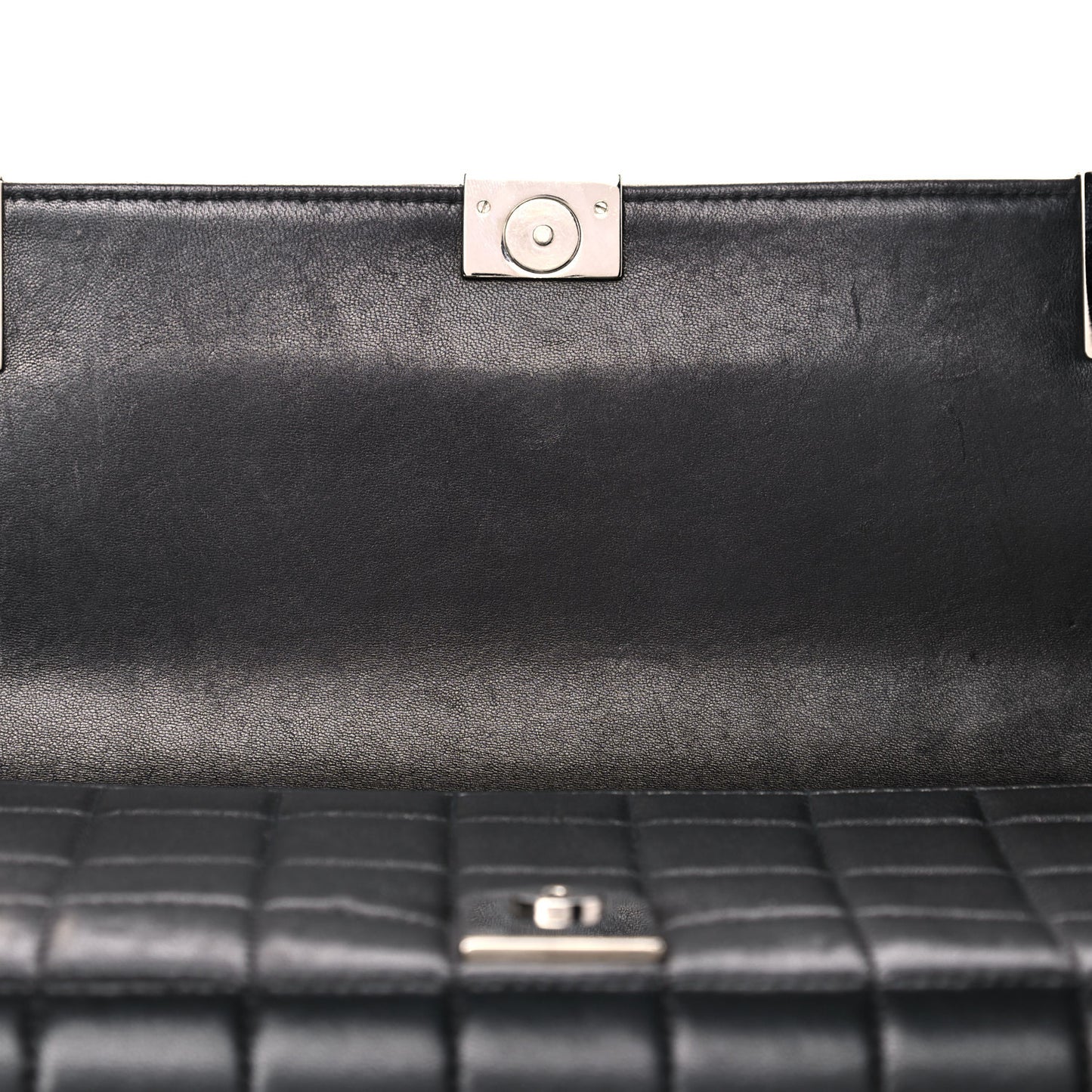 Lambskin Chocolate Bar Flap Black