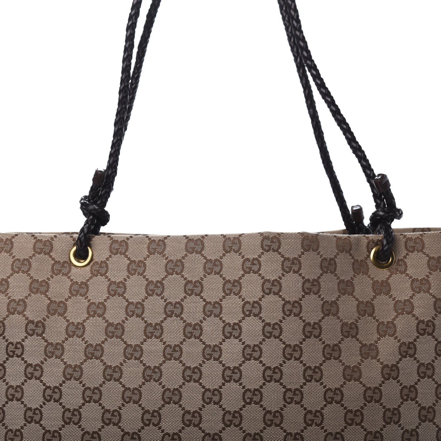 Gucci Monogram Woven Shoulder Bag Brown 12 of 12