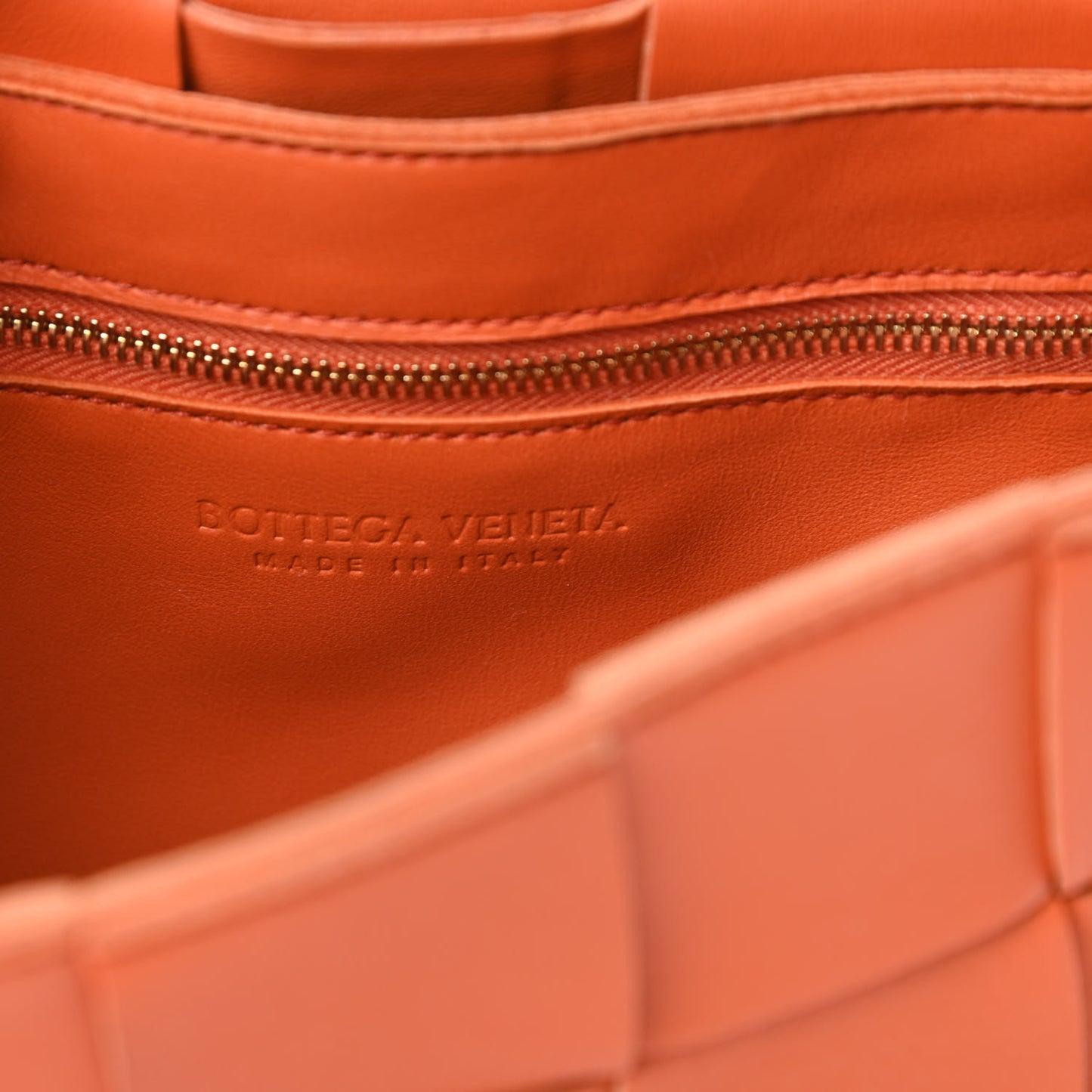 Nappa Maxi Intreccio Cassette Bag Burned Orange