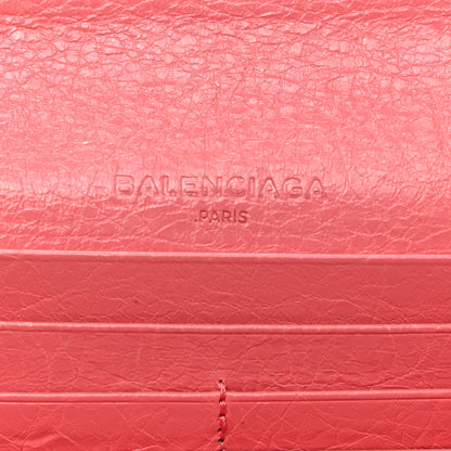 Balenciaga Agneau Classic Hardware Money Wallet Rose Jaipur 6 of 7