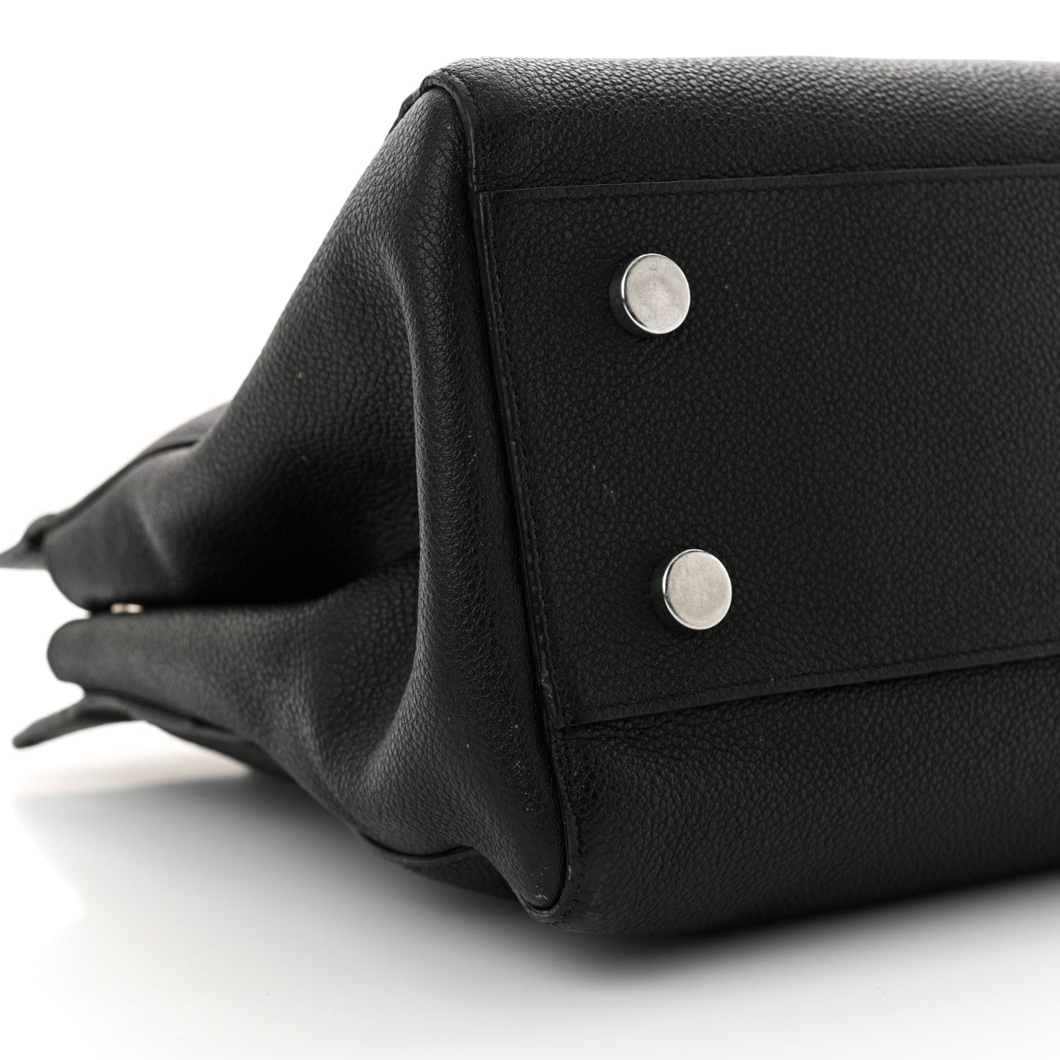 Saint Laurent Grained Calfskin Medium Cabas Rive Gauche Black 9 of 20
