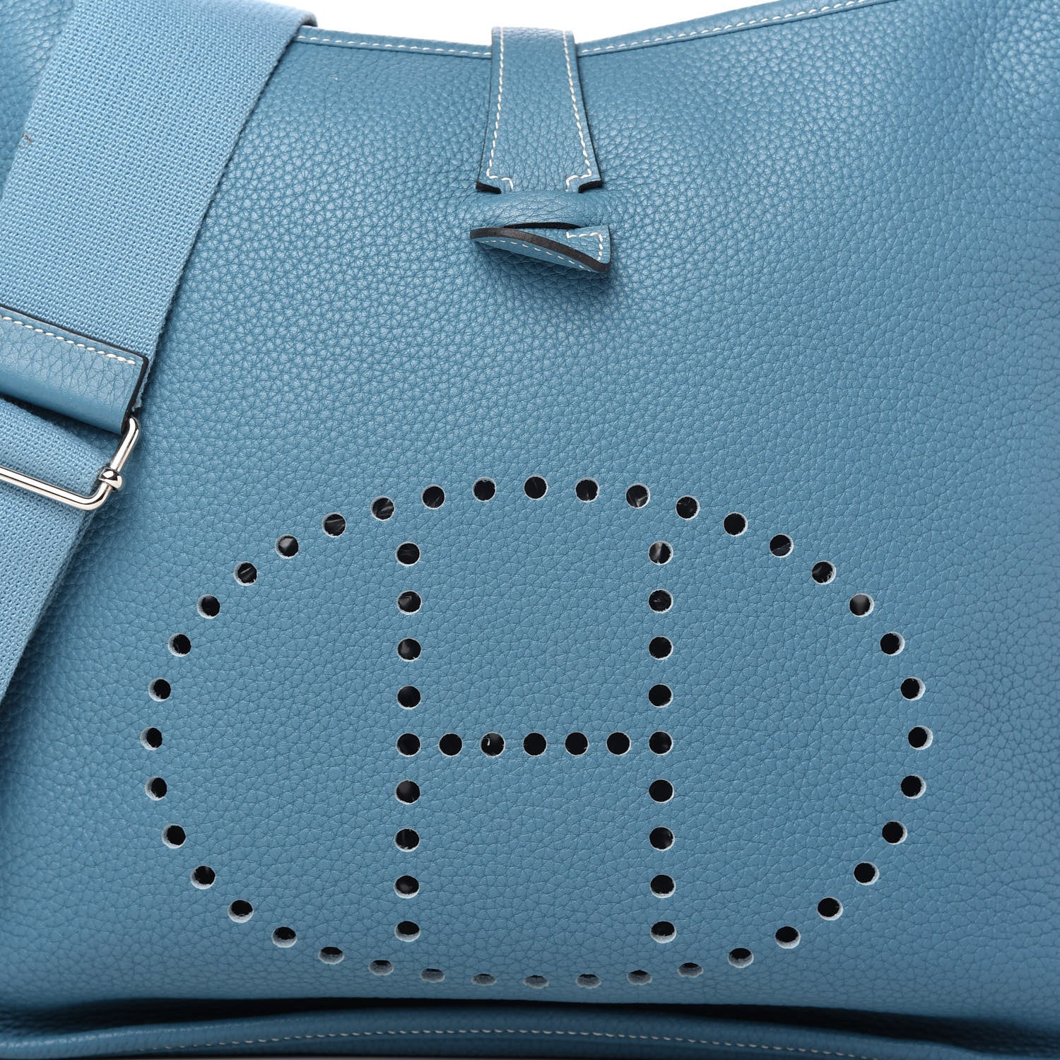 Hermes Taurillon Clemence Evelyne III GM Blue Jean 9 of 9